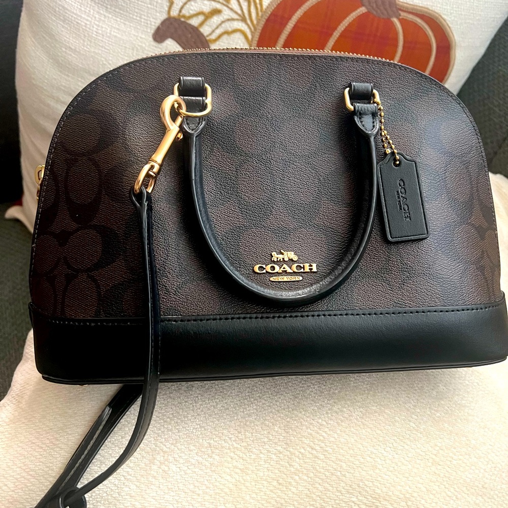 Coach Brown and Black Handbag